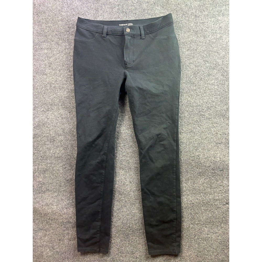 Toad&Co Skinny Pants Womens Medium Black Cotton Blend Stretch Casual